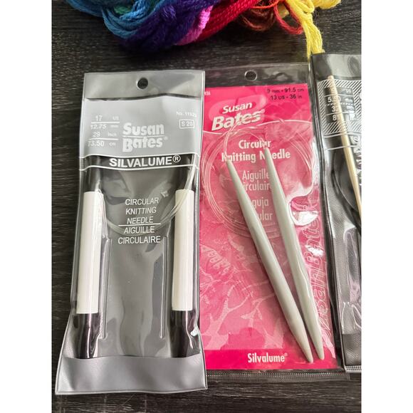 Lot of Susan Bates Knitting Yarn Needles And Yarn Cross Stitch Thread - Picture 2 of 8